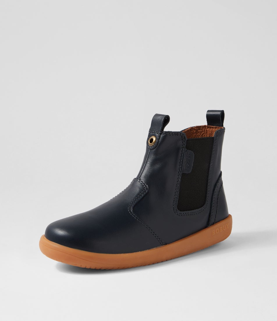 Bobux Kp Jodhpur Junior Navy Leather Chelsea Boots