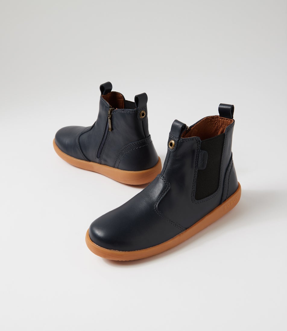 bobux Kp Jodhpur Junior Navy Leather Chelsea Boots