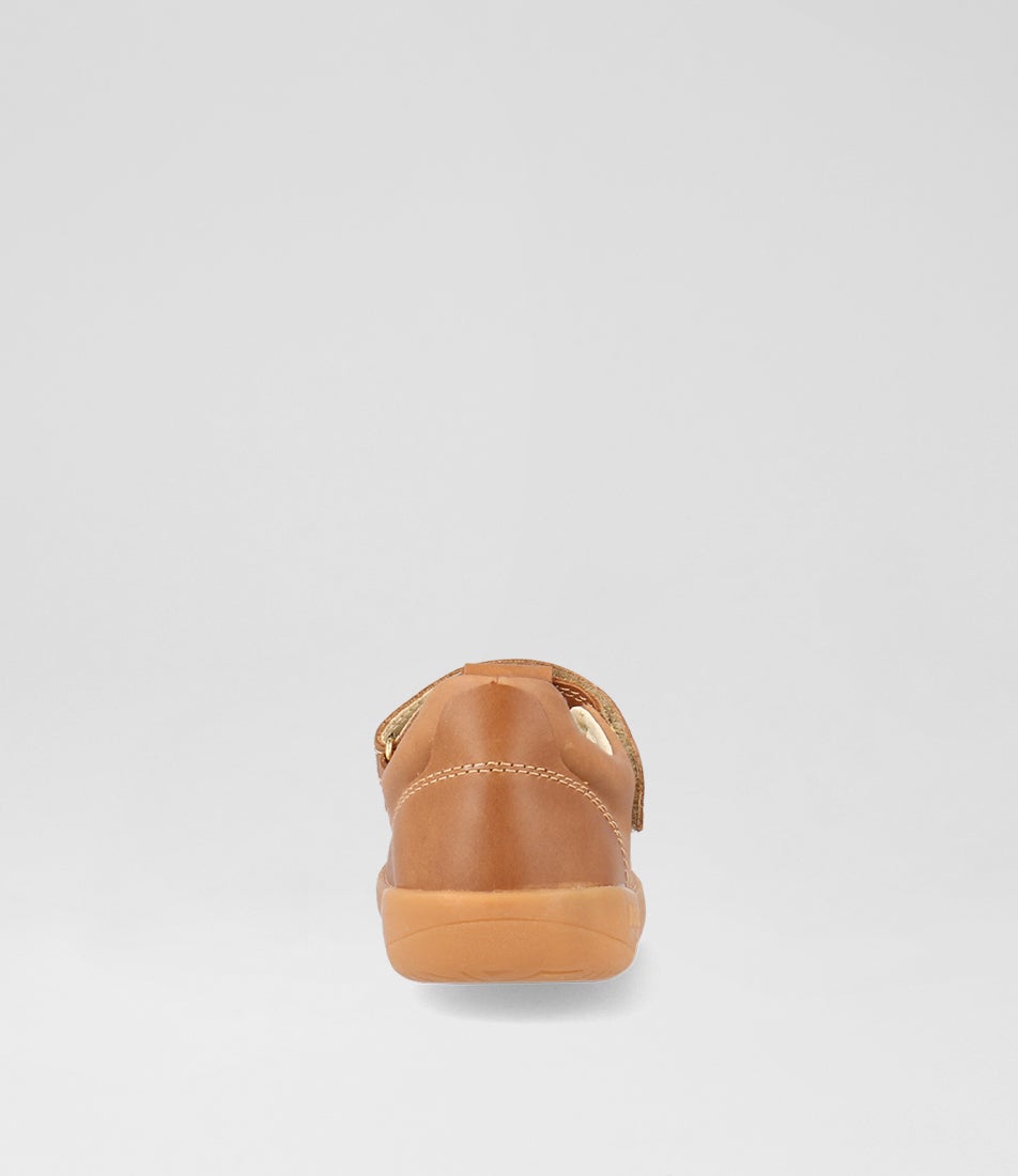 Bobux Kp Louise Junior Caramel Leather Flat Shoes