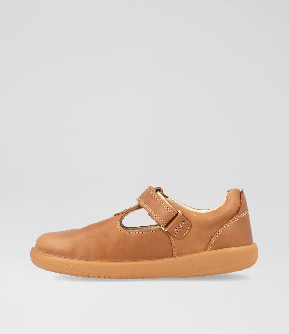 bobux Kp Louise Junior Caramel Leather Flat Shoes
