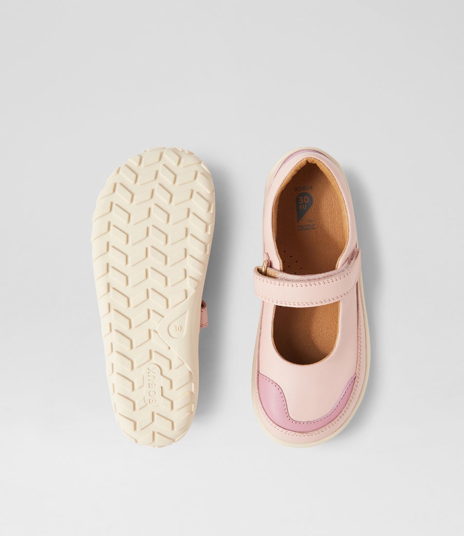 Bobux Kp Lucy Cameo Rose Leather Flat Shoes
