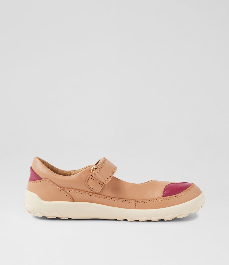 Bobux Kp Lucy Sandstorm Leather Flat Shoes