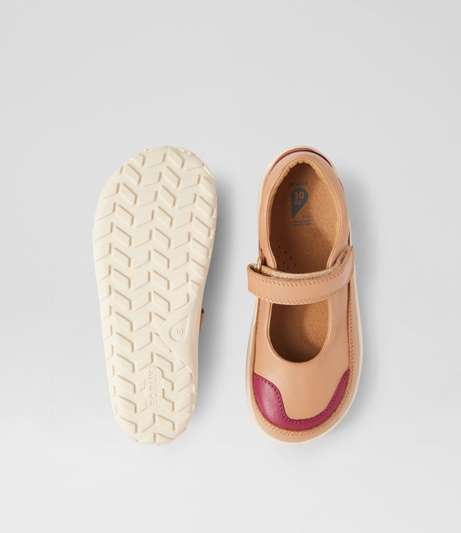 Bobux Kp Lucy Sandstorm Leather Flat Shoes