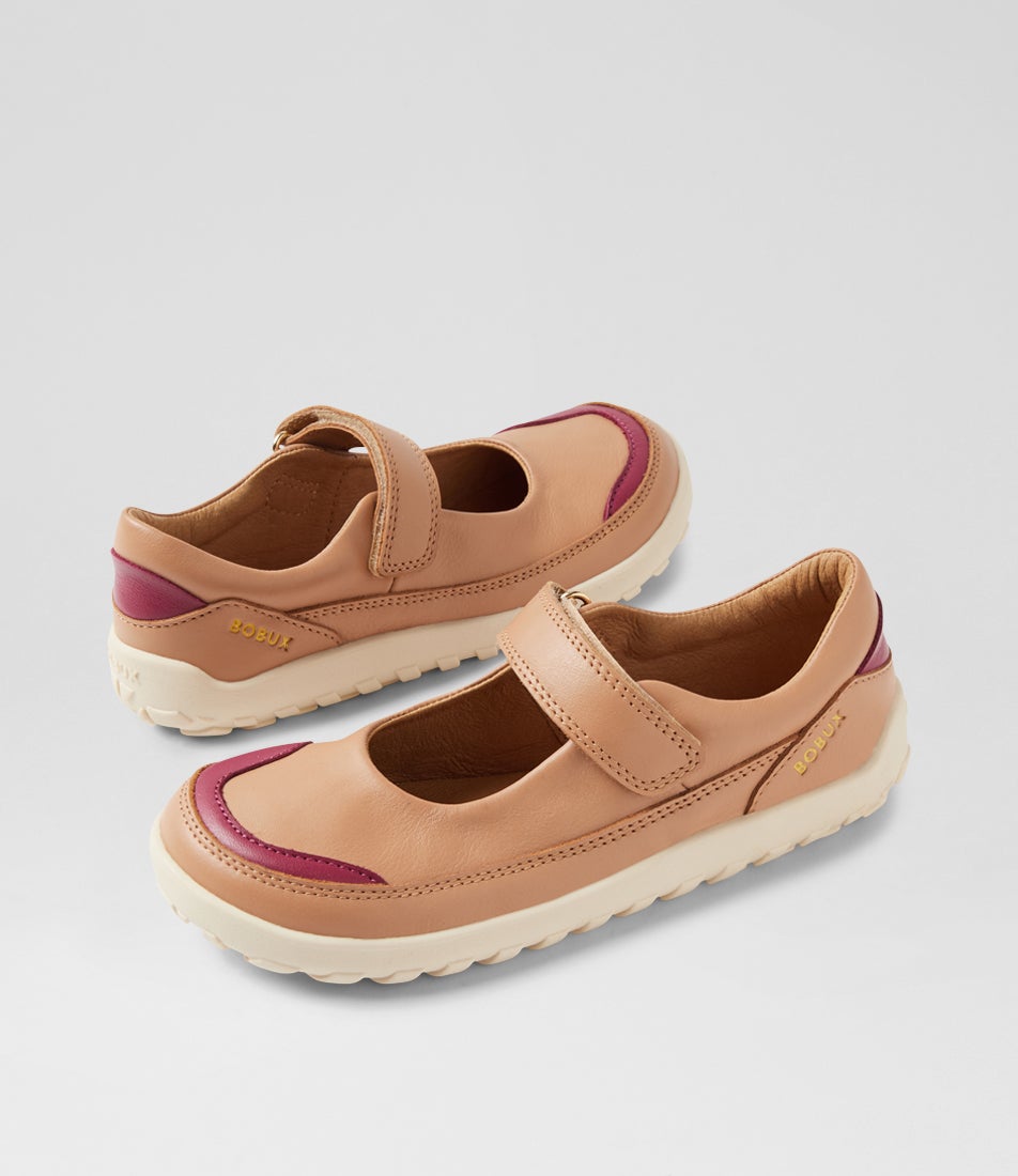 bobux Kp Lucy Sandstorm Leather Flat Shoes
