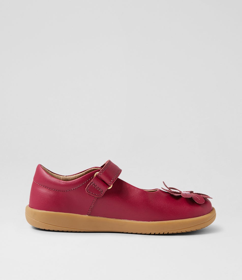 Bobux Kp Pixie Beaujolias Leather Flat Shoes