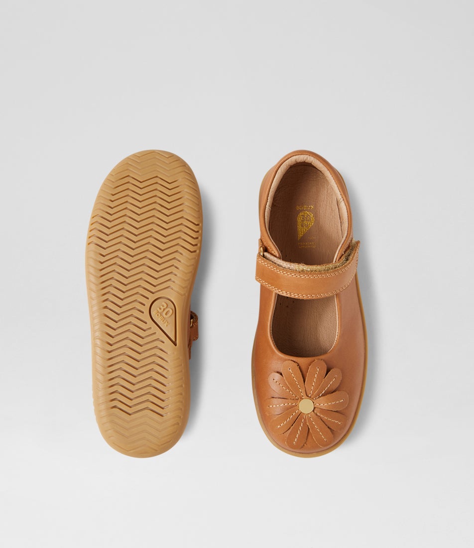 Bobux Kp Pixie Caramel Leather Flat Shoes
