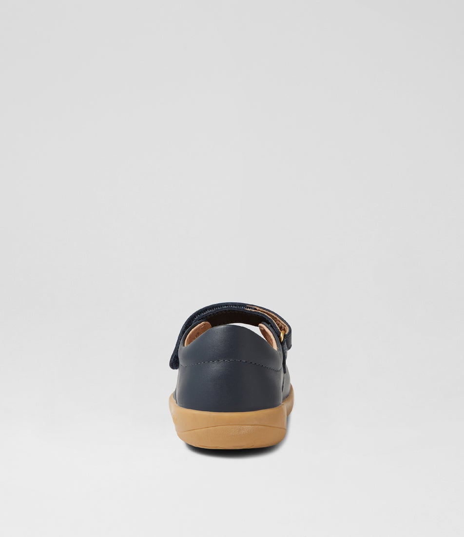 Bobux Kp Pixie Navy Leather Flat Shoes