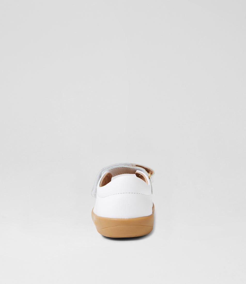 Bobux Kp Pixie White Leather Flat Shoes