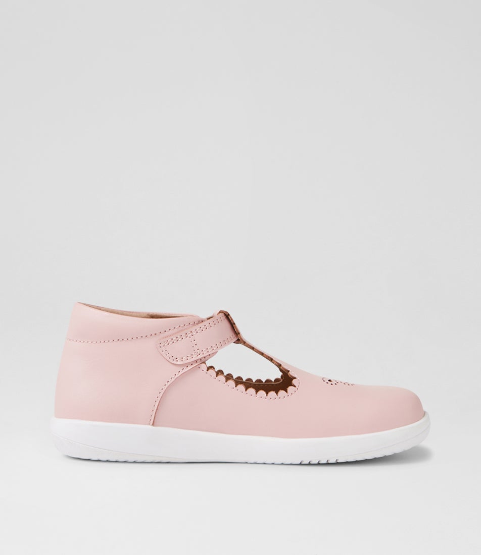 Bobux Kp Poppy Ballet Pink Leather Flat Shoes