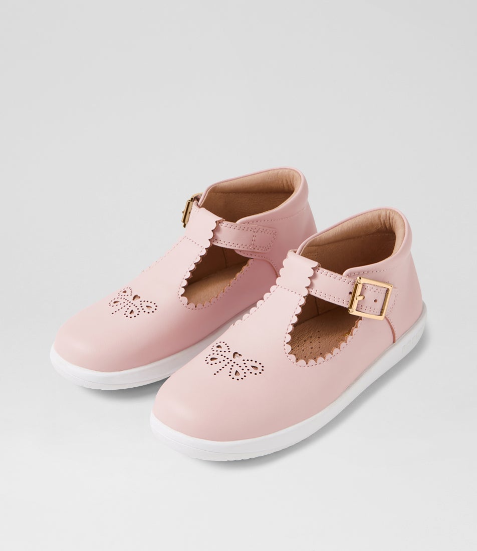 bobux Kp Poppy Ballet Pink Leather Flat Shoes