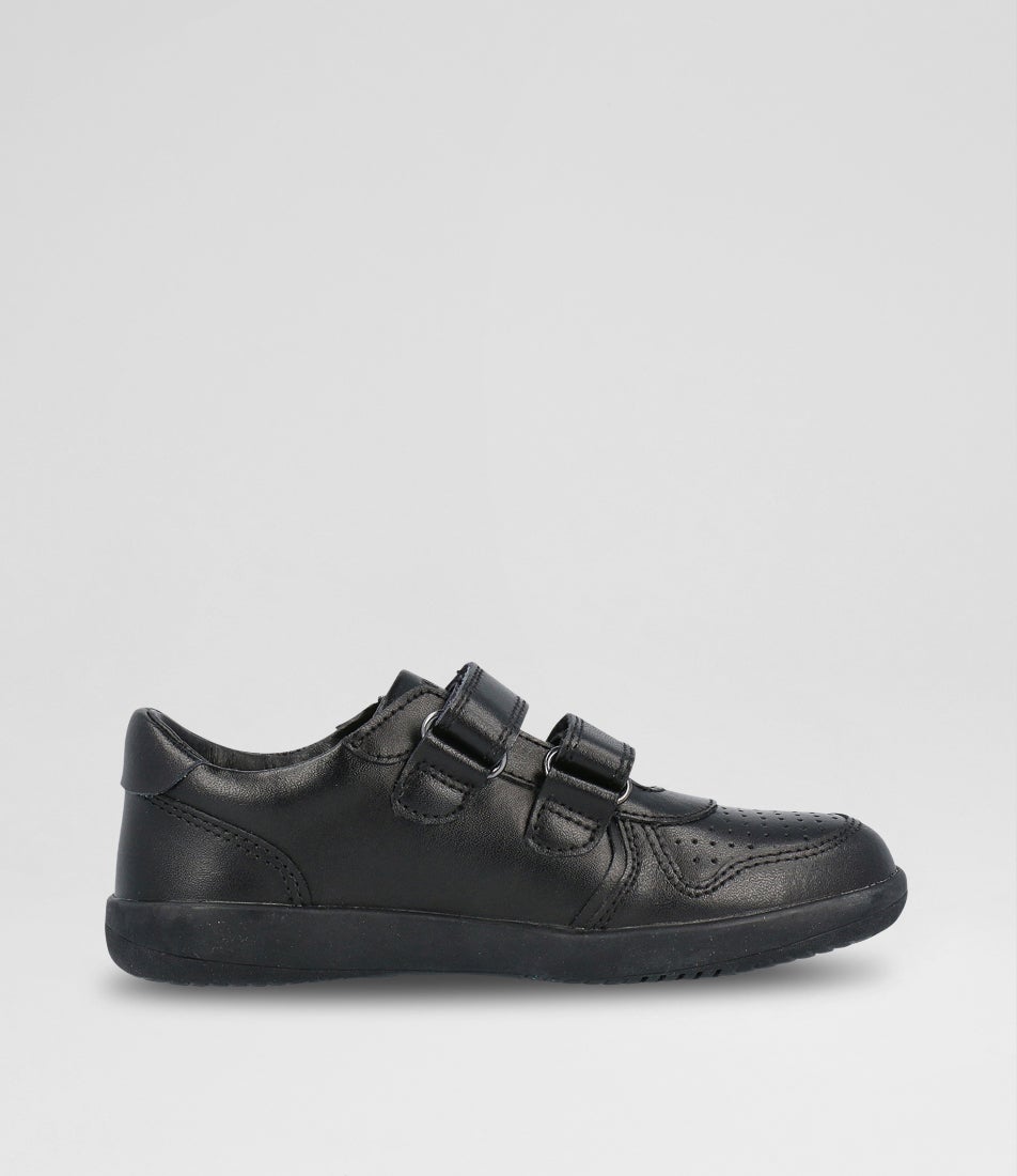 Bobux Kp Rally Black Leather Flat Shoes