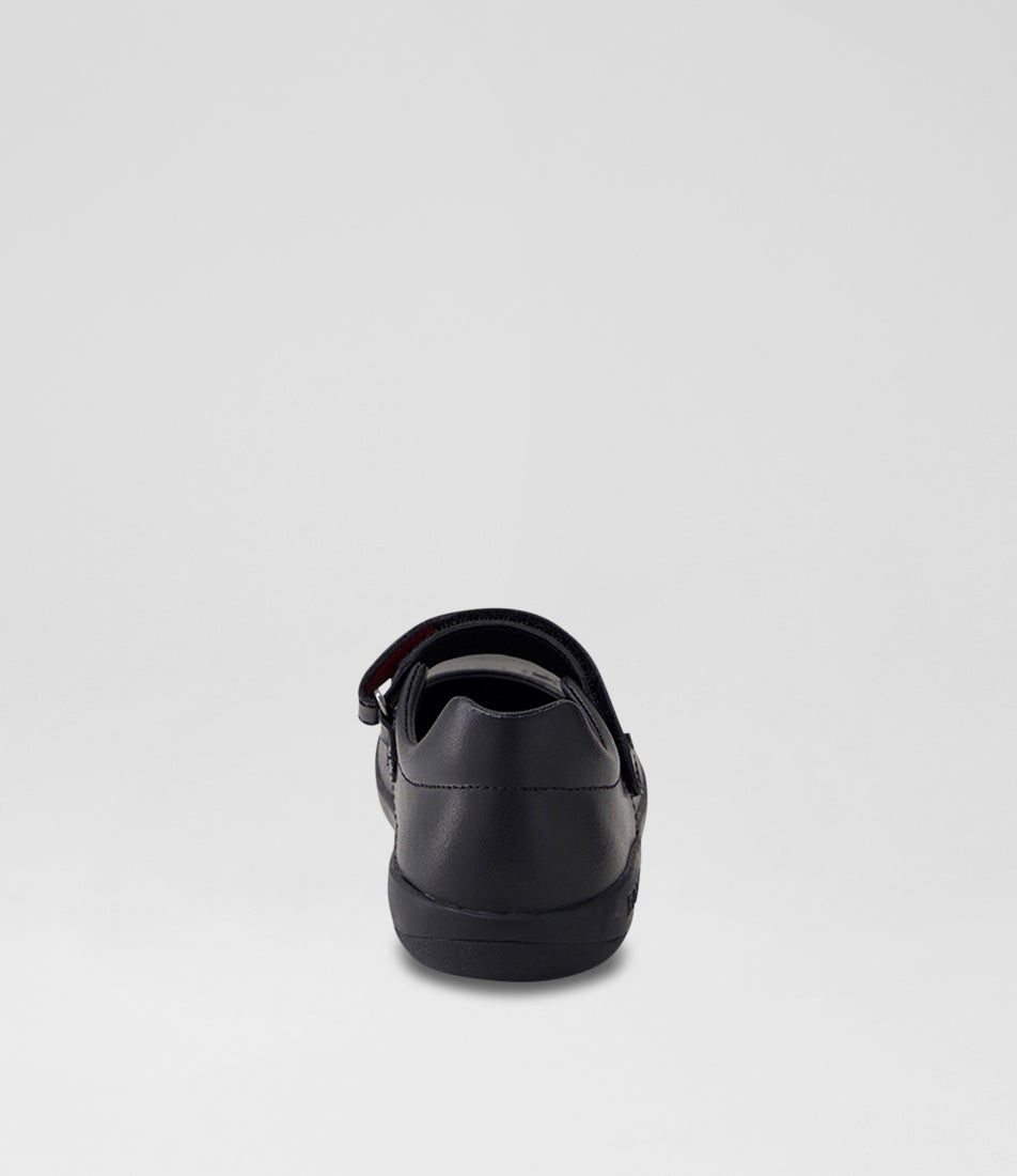 Bobux Kp Rebound Black Leather Flat Shoes