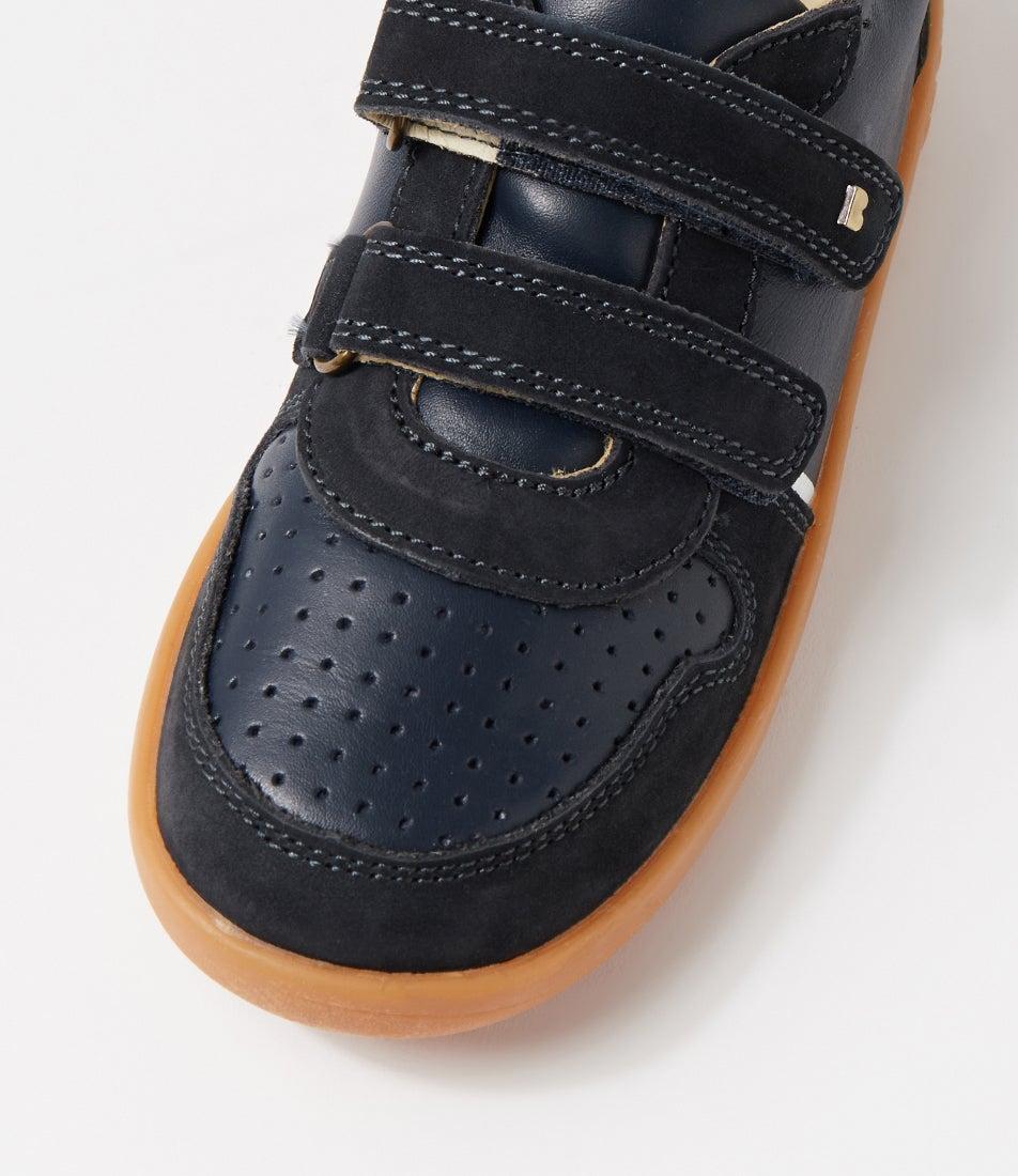 Bobux Kp Riley Junior Navy Red Leather Sneakers