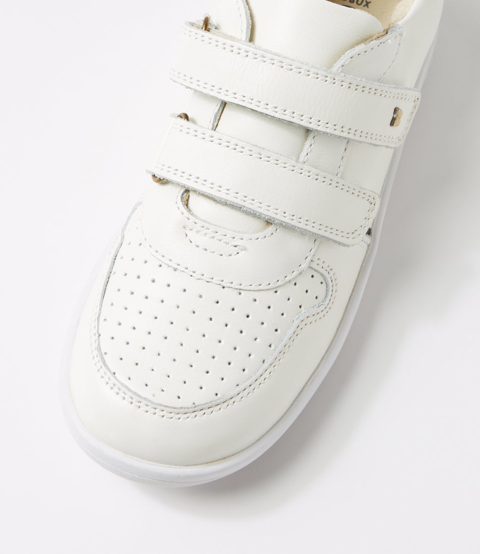 Bobux Kp Riley Junior White Navy Leather Sneakers