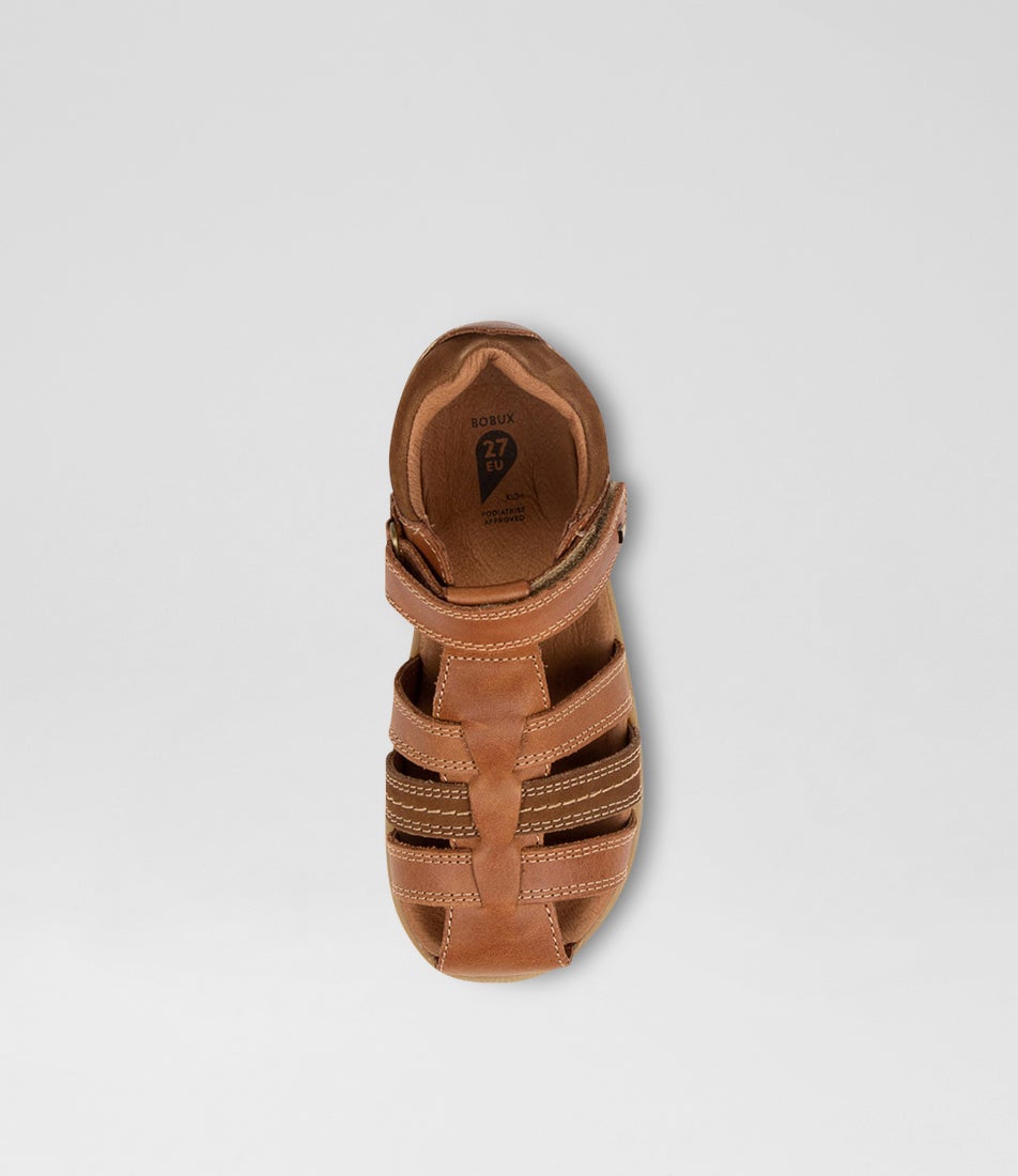 bobux Kp Roam Junior Caramel Leather Flat Shoes
