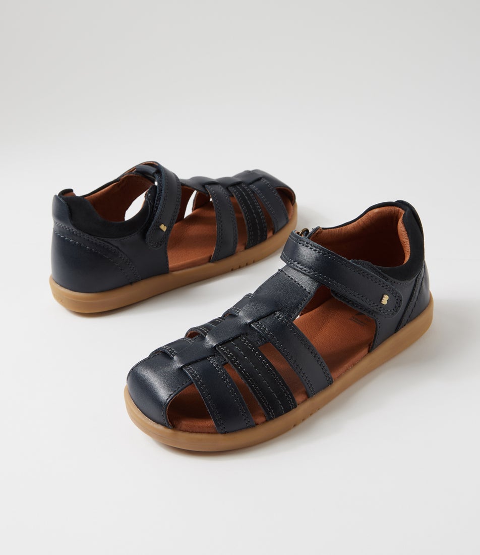 bobux Kp Roam Junior Navy Leather Flat Shoes