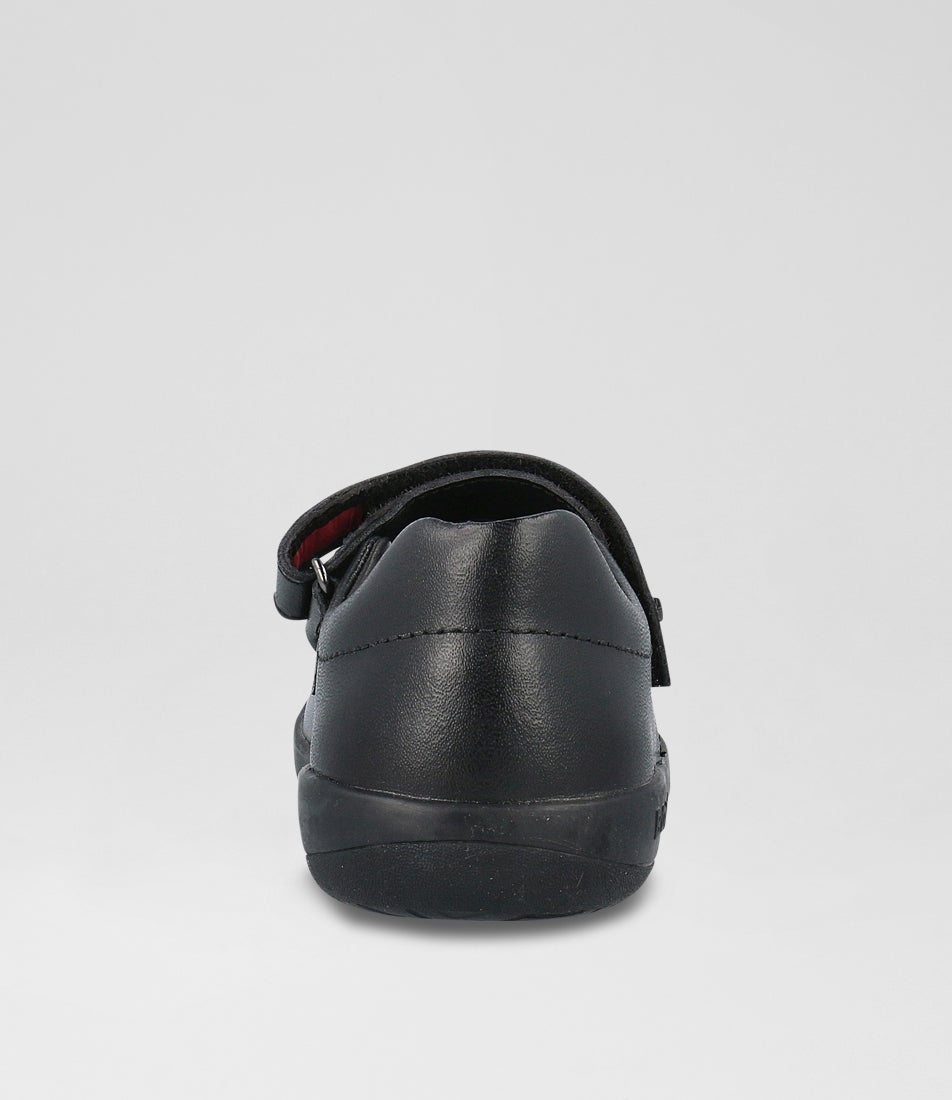 Bobux Kp Spark Black Leather Flat Shoes