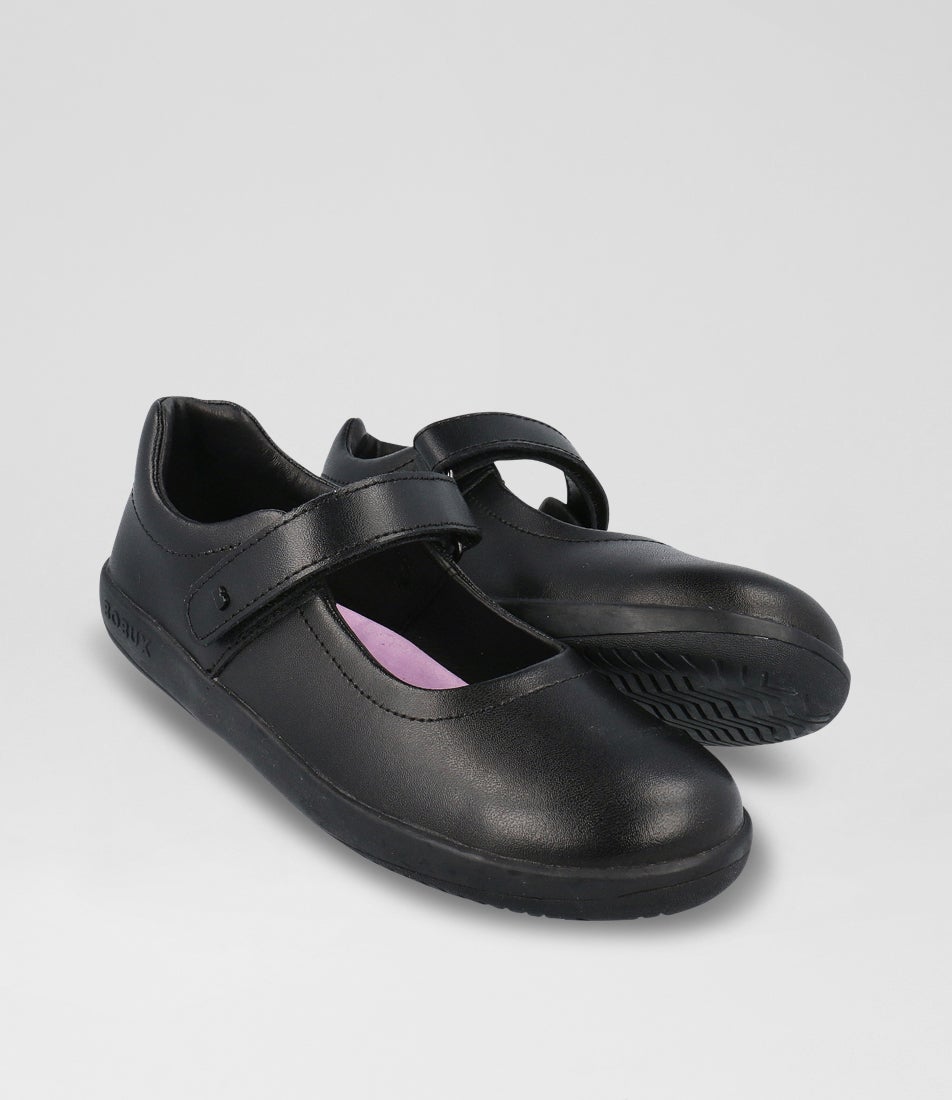 Bobux Kp Spark Black Leather Flat Shoes
