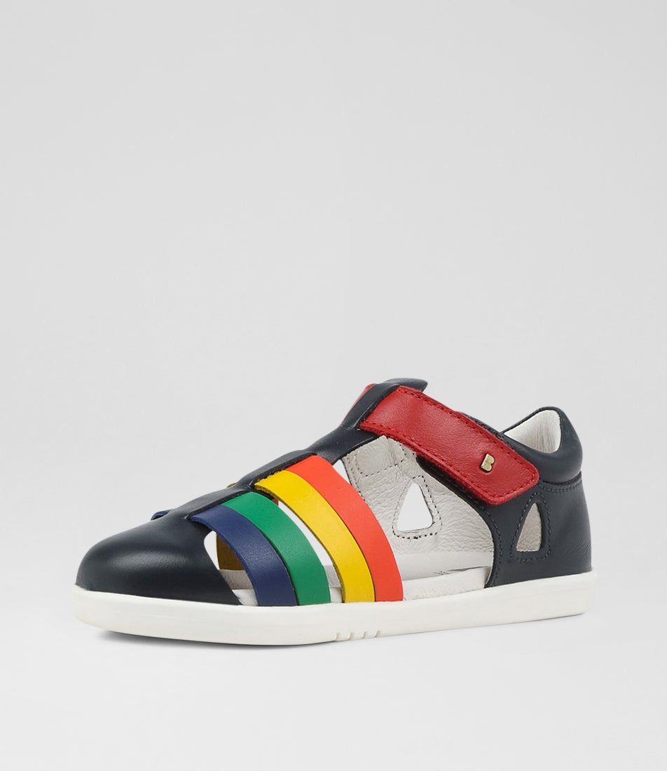 Bobux Kp Tidal Junior Navy Multi Leather Sandals