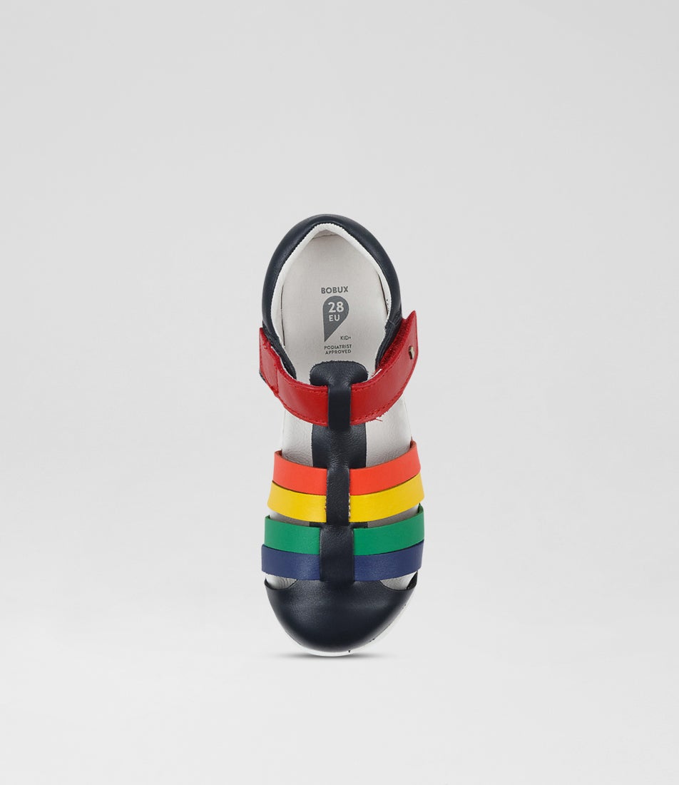 bobux Kp Tidal Junior Navy Multi Leather Sandals