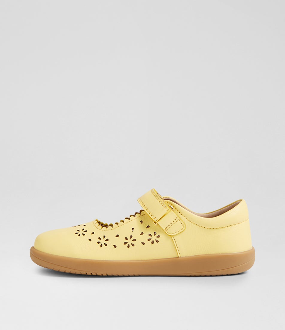 Bobux Kp Tilly Pale Banana Leather Flat Shoes