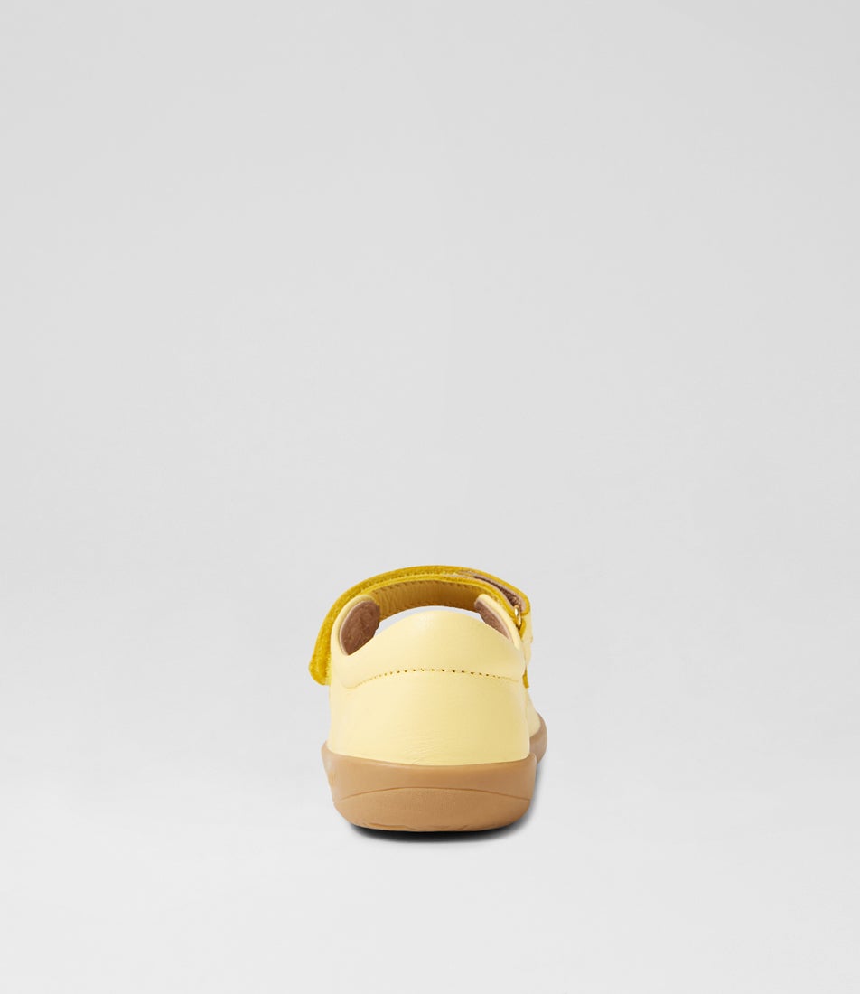 Bobux Kp Tilly Pale Banana Leather Flat Shoes
