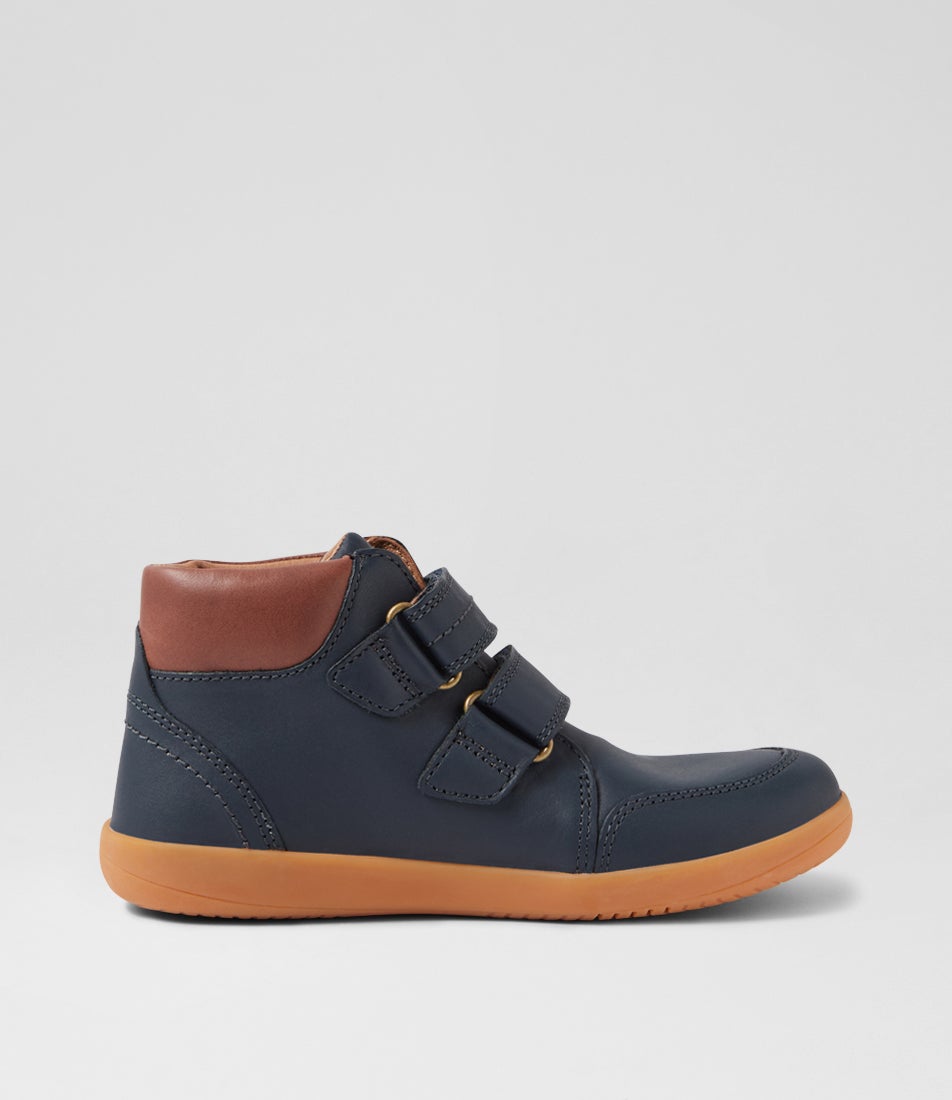 Bobux Kp Timber Junior Navy Leather Ankle Boots