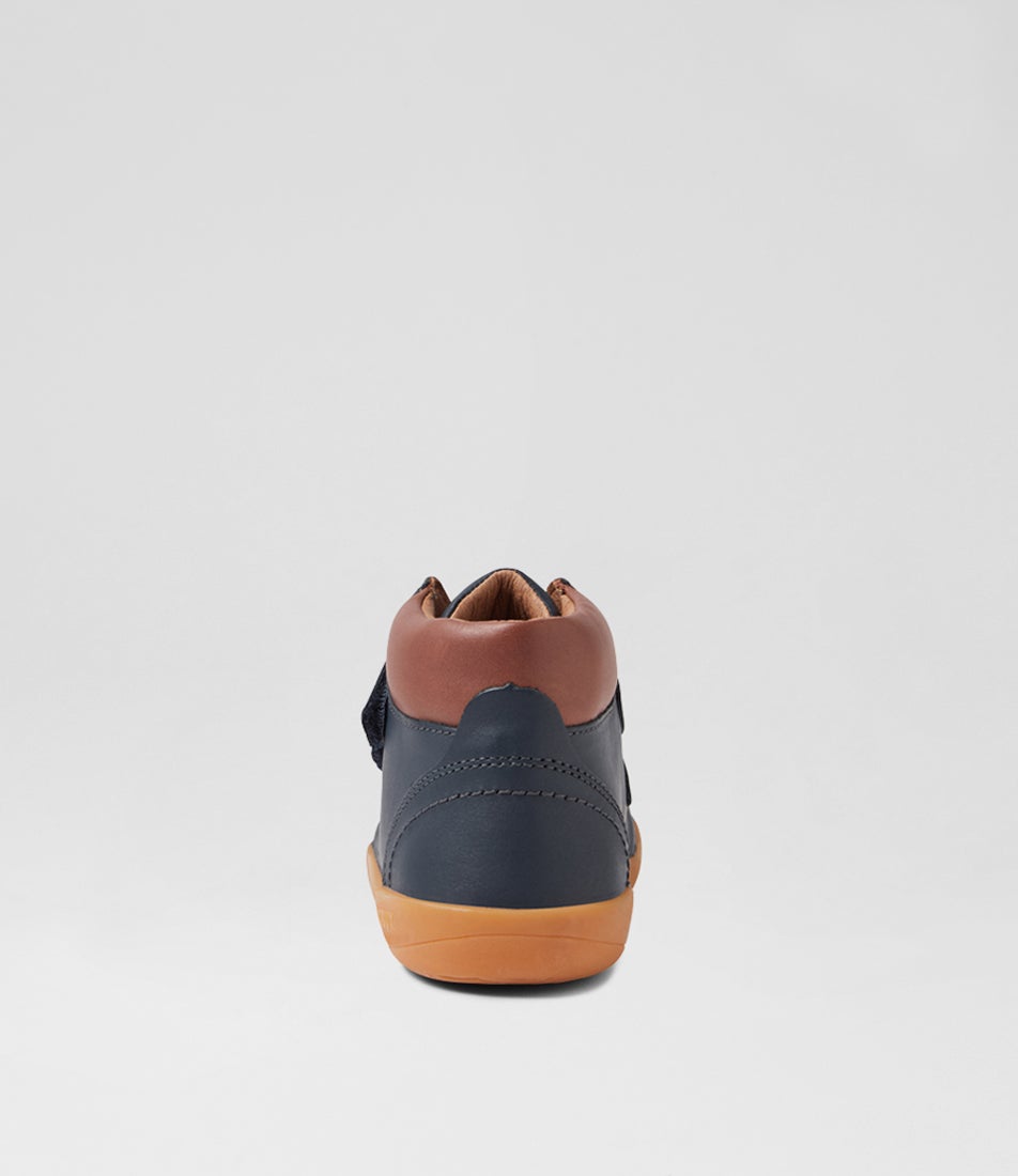 Bobux Kp Timber Junior Navy Leather Ankle Boots