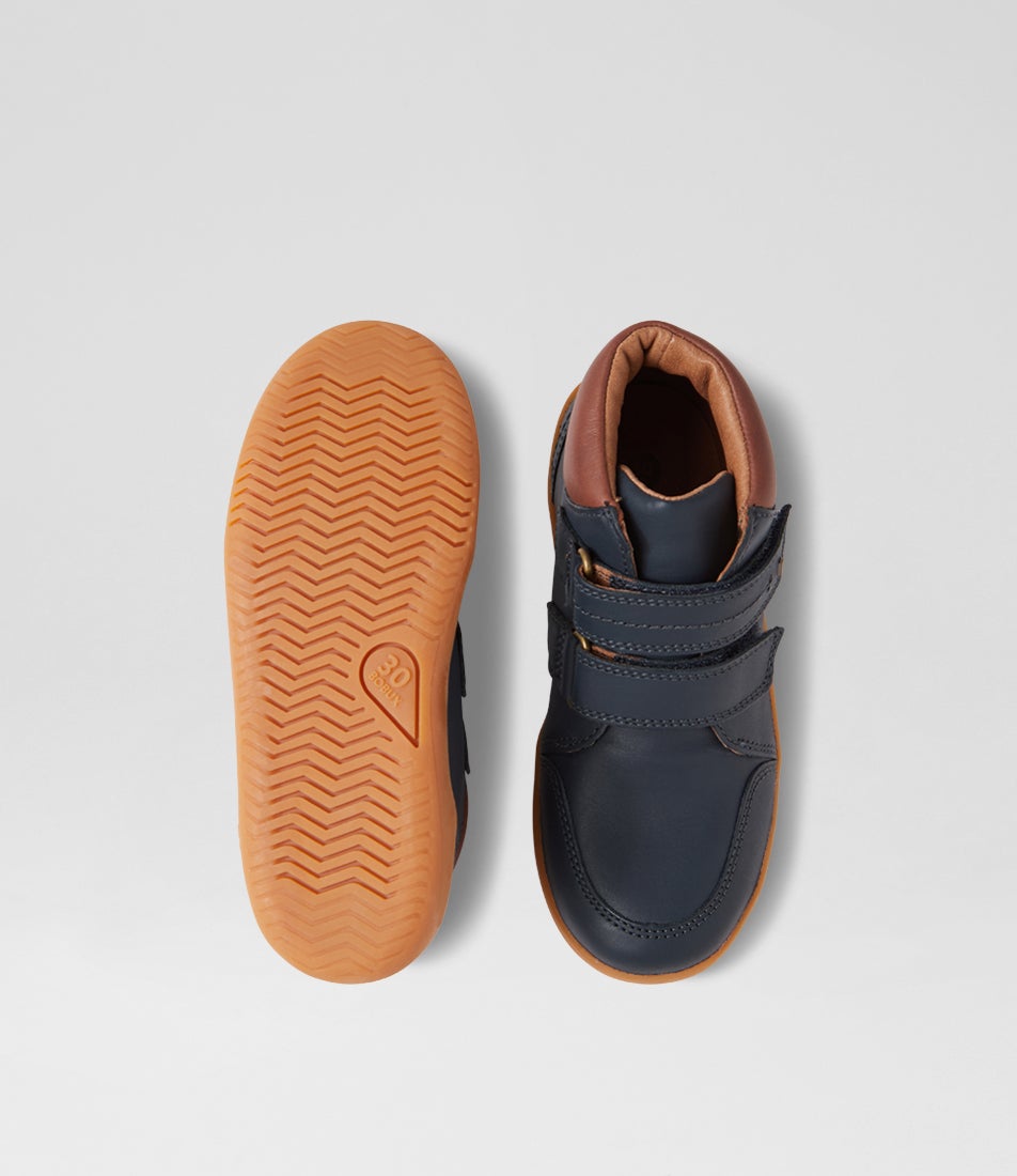 Bobux Kp Timber Junior Navy Leather Ankle Boots