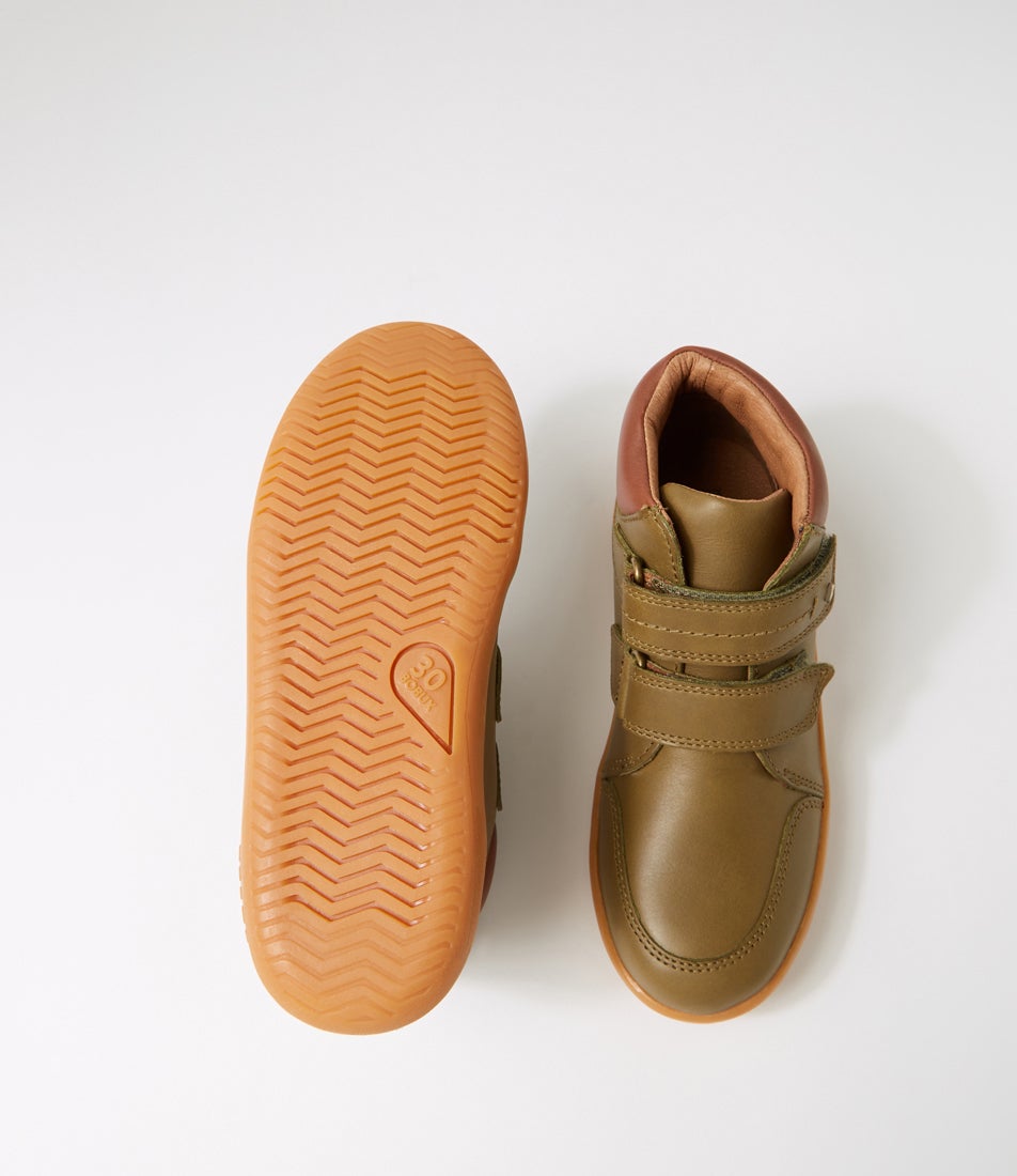 Bobux Kp Timber Junior Olive Leather Ankle Boots