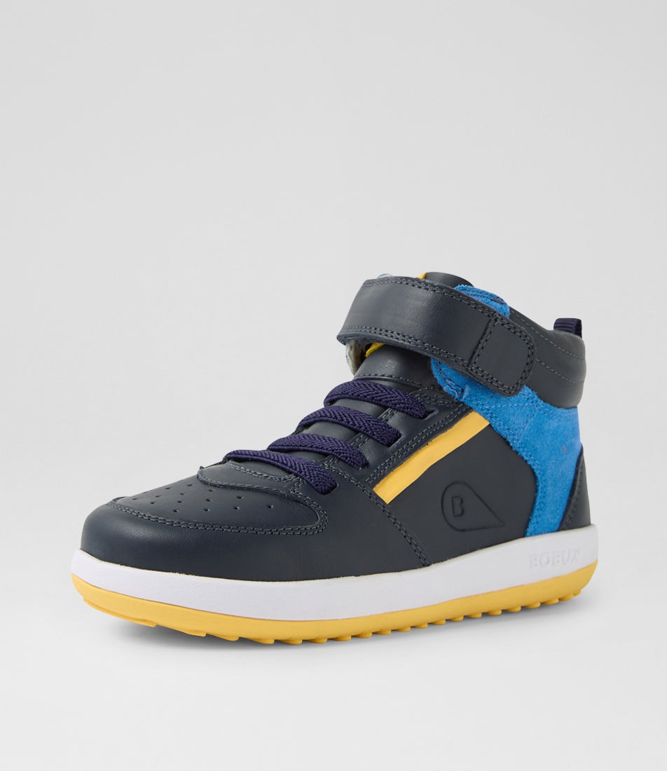Bobux Kp Topspin Junior Navy Leather Ankle Boots