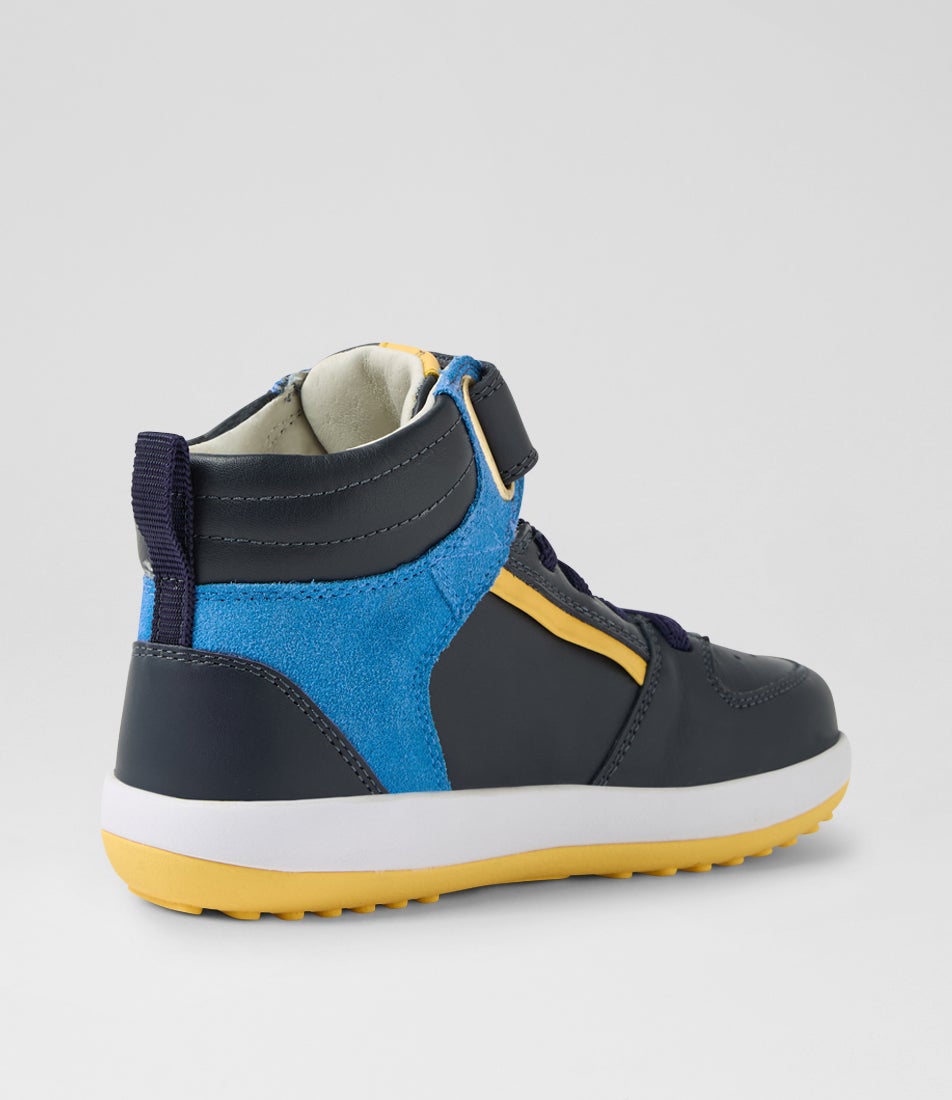 Bobux Kp Topspin Junior Navy Leather Ankle Boots