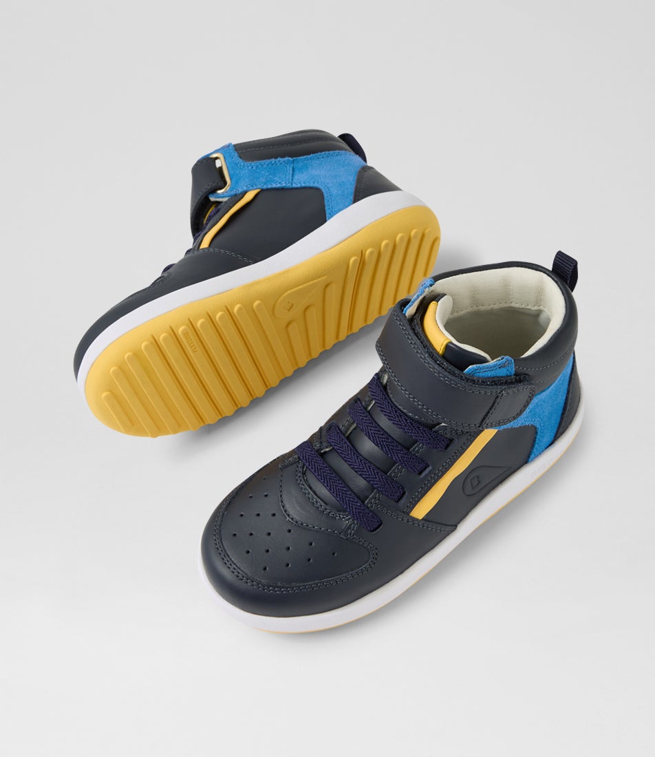 Bobux Kp Topspin Junior Navy Leather Ankle Boots