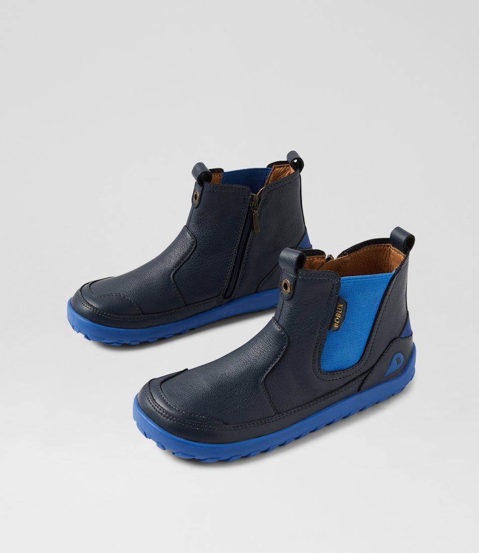 bobux Kp Trail Navy Leather Ankle Boots