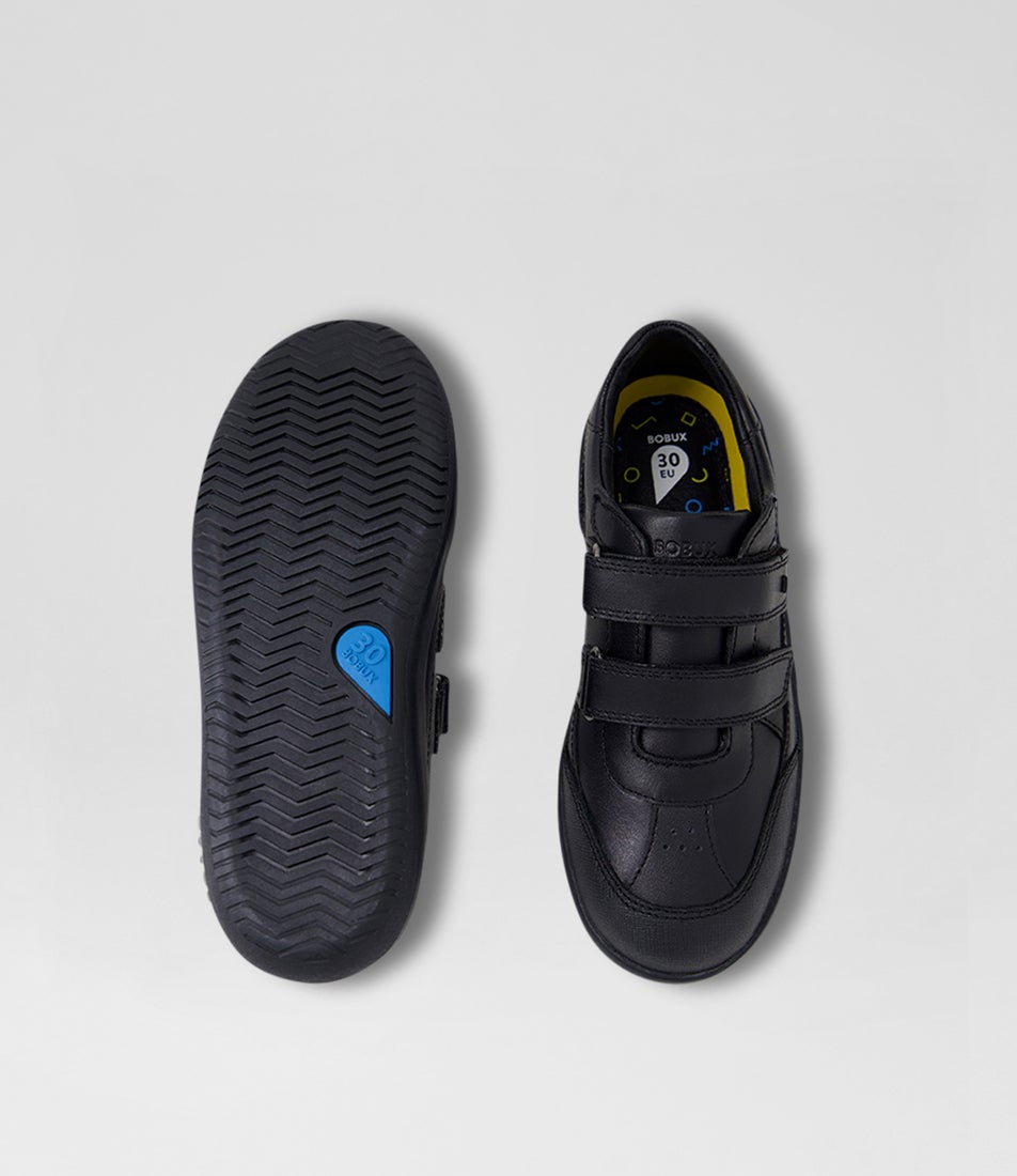 bobux Kp Traverse Black Leather Flat Shoes