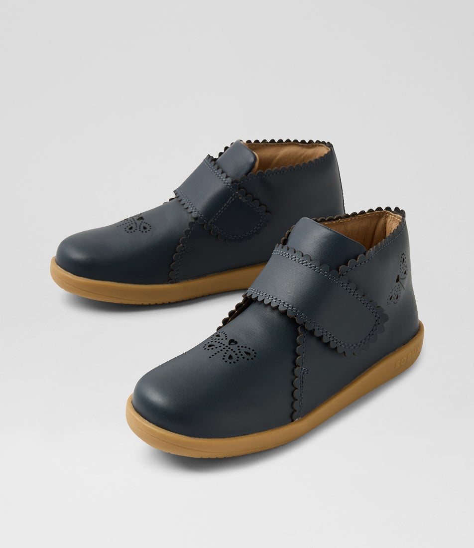 bobux Kp Willow Navy Leather Ankle Boots
