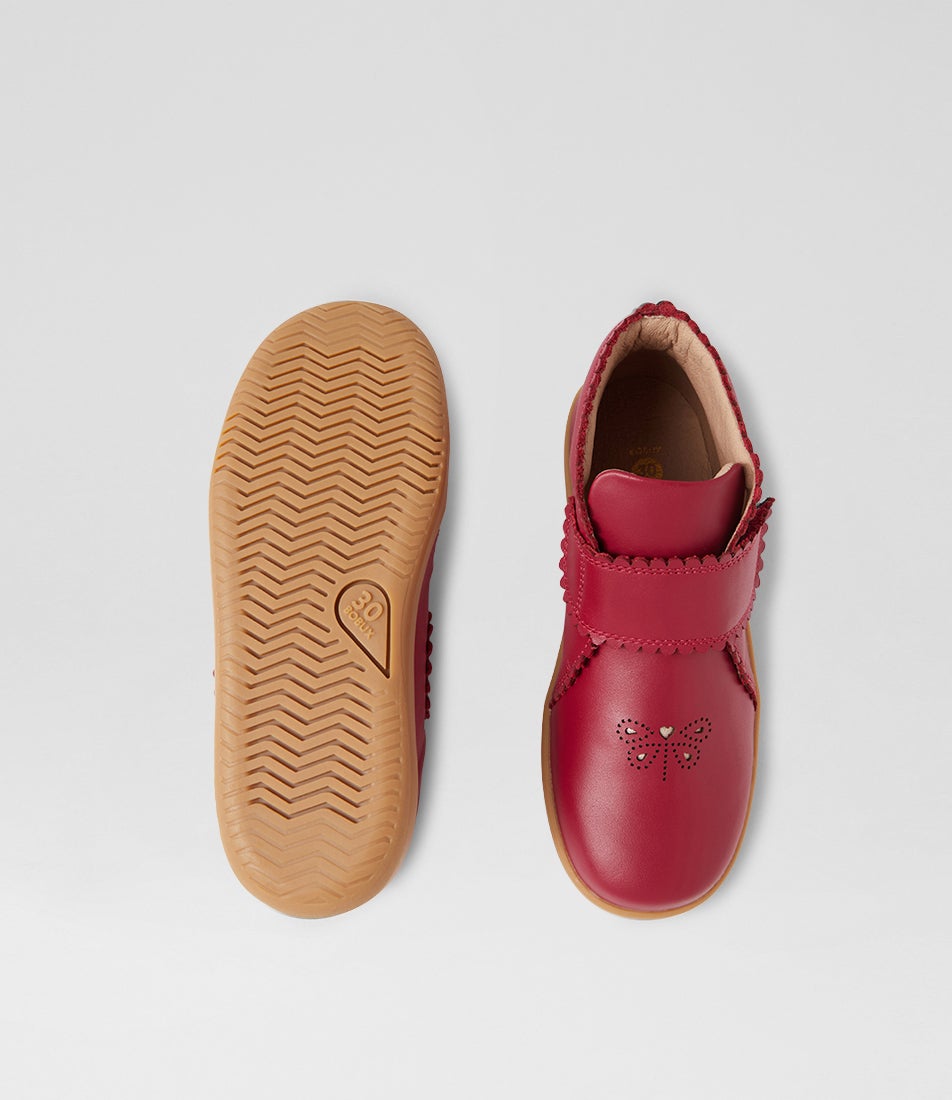 Bobux Kp Willow Tibitan Red Leather Ankle Boots