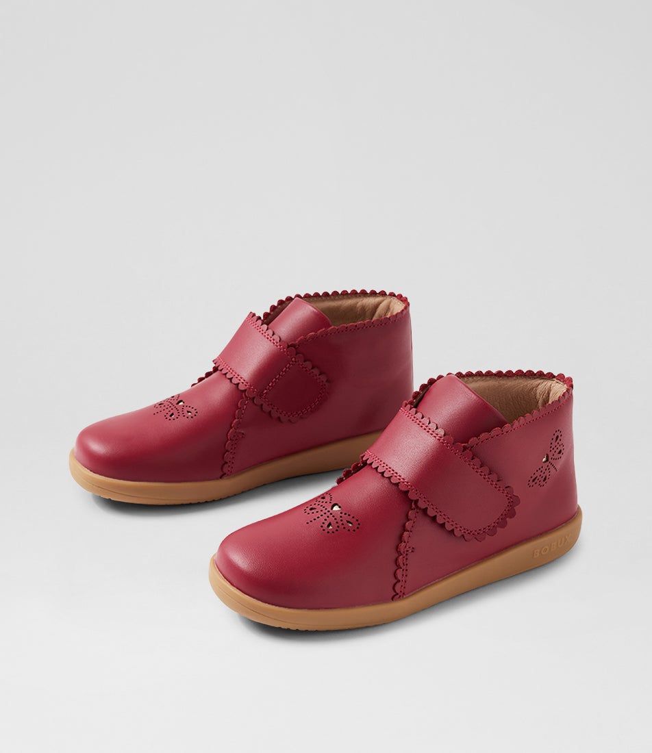 bobux Kp Willow Tibitan Red Leather Ankle Boots