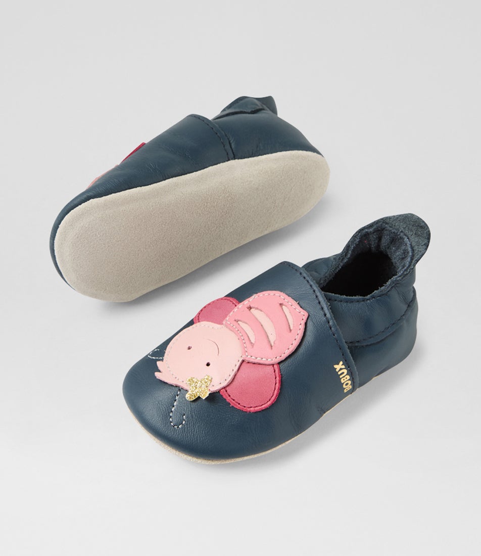 Bobux Ss Bee Infant Navy Leather Flat Shoes