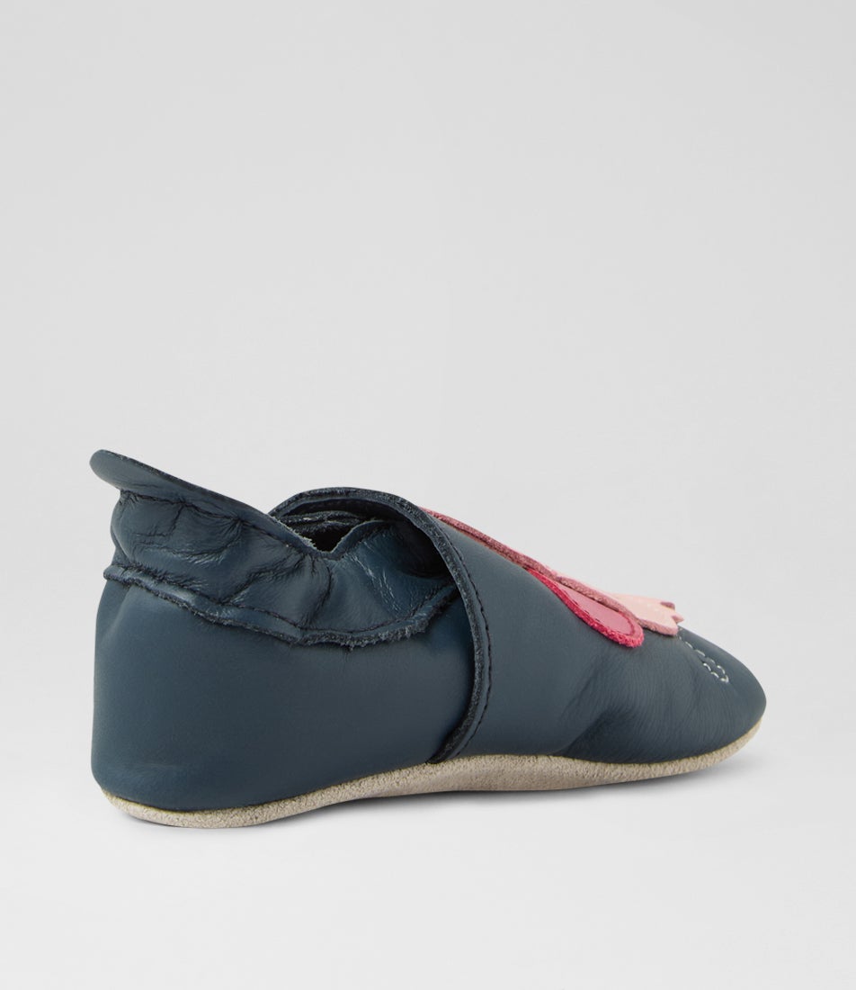 Bobux Ss Bee Infant Navy Leather Flat Shoes