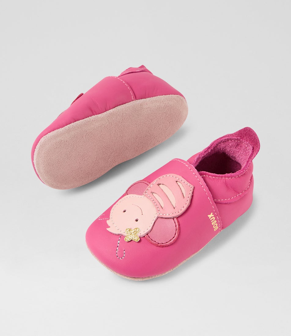 Bobux Ss Bee Infant Pink Leather Flat Shoes