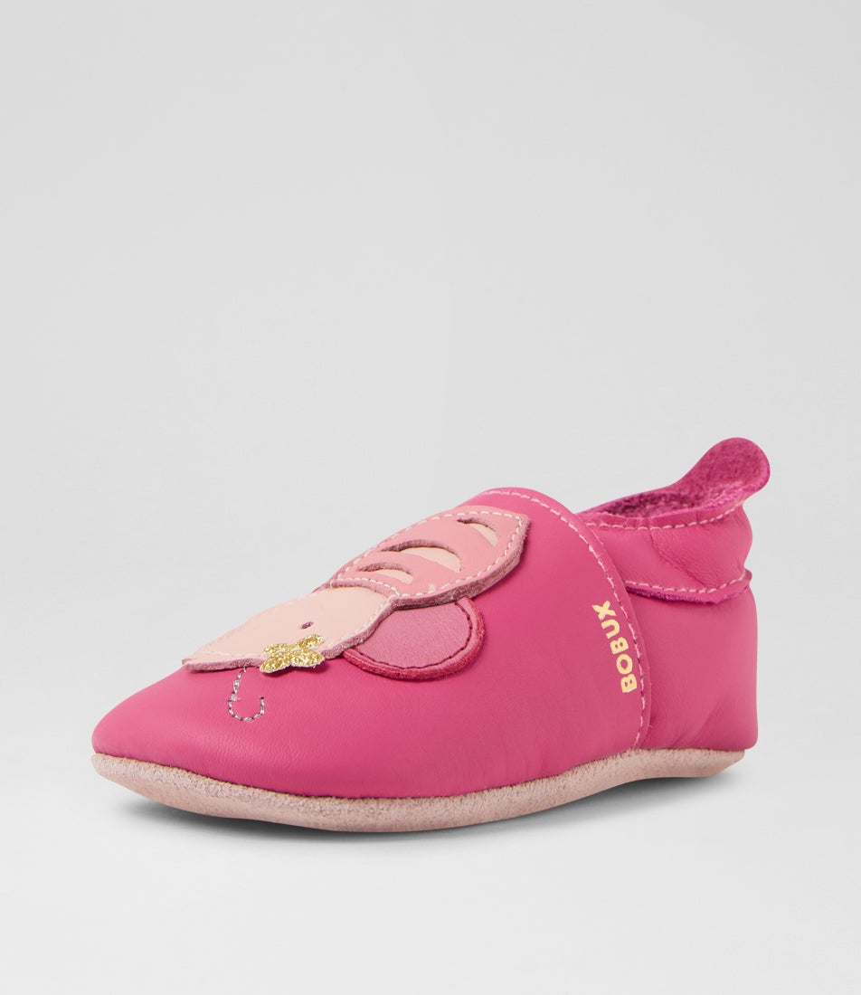 Bobux Ss Bee Infant Pink Leather Flat Shoes