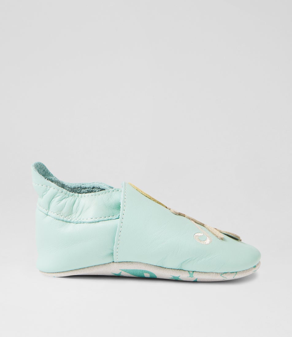 Bobux Ss Bubbles Birds Egg Leather Flat Shoes