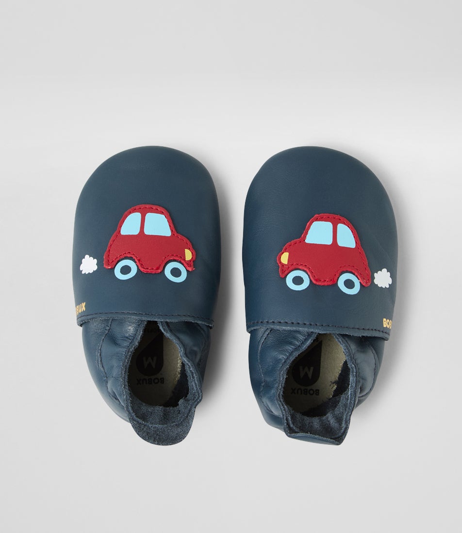 bobux Ss Car Infant Navy Leather Flat Shoes
