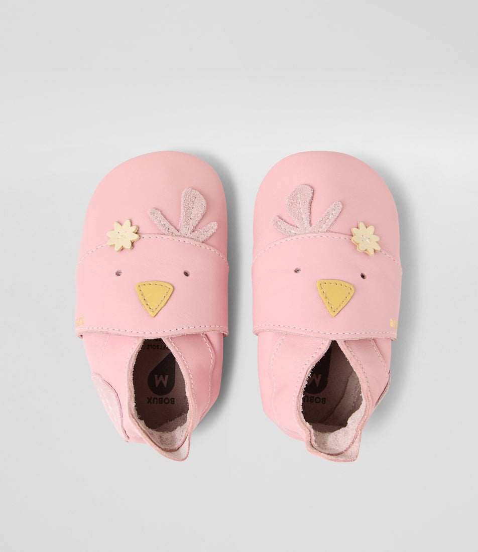 bobux Ss Chickie Infant Blossom Leather Flat Shoes