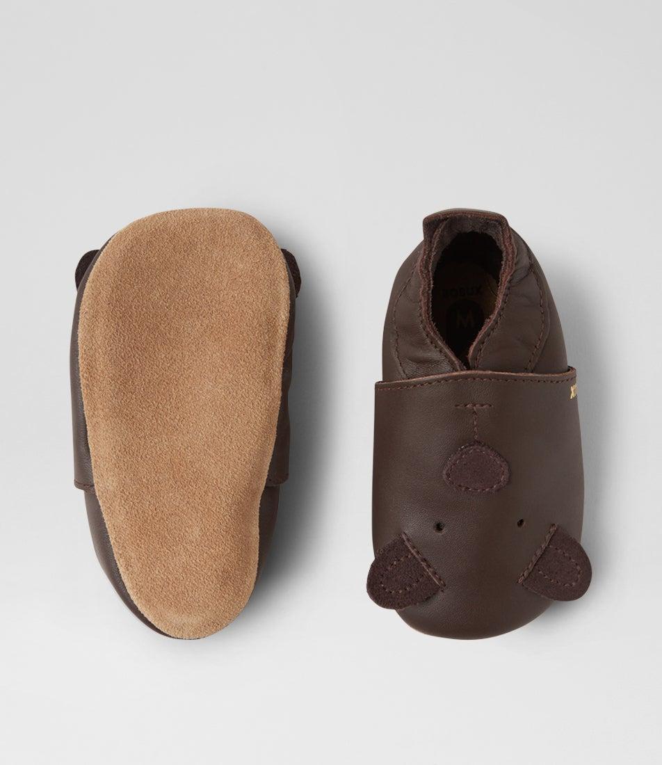 Bobux Ss Cub Infant Chocolate Leather Flat Shoes