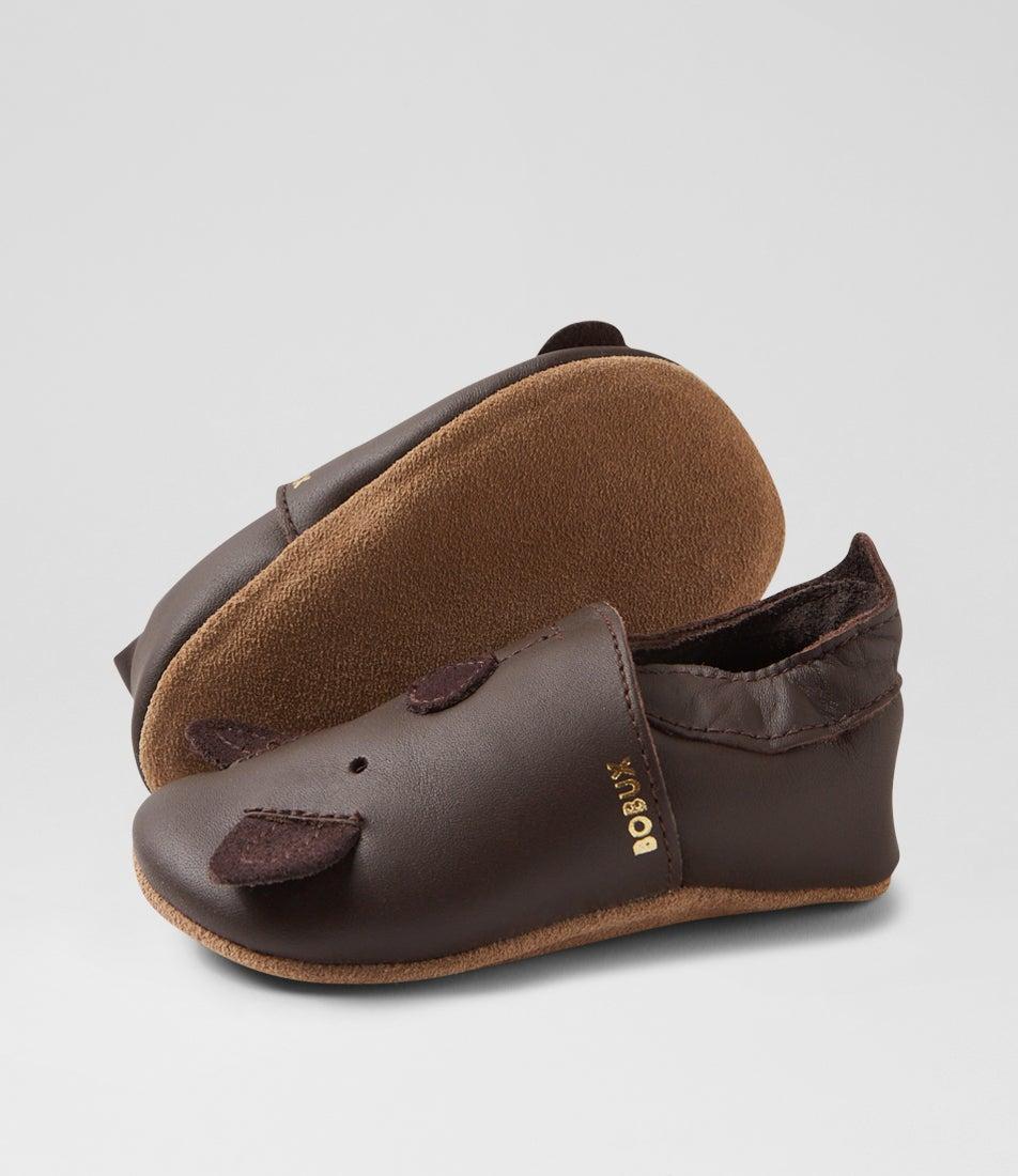bobux Ss Cub Infant Chocolate Leather Flat Shoes