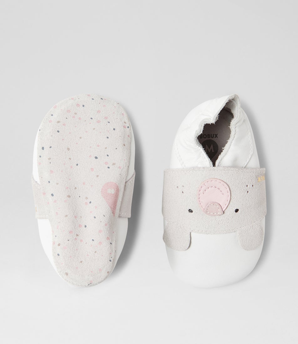 Bobux Ss Cub Infant White Leather Flat Shoes