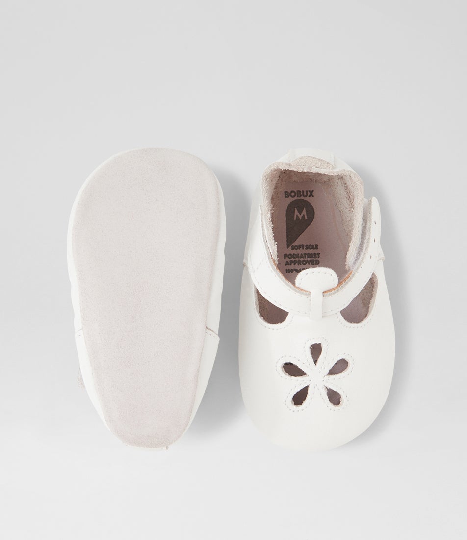 Bobux Ss Daisy Infant White Leather Flat Shoes