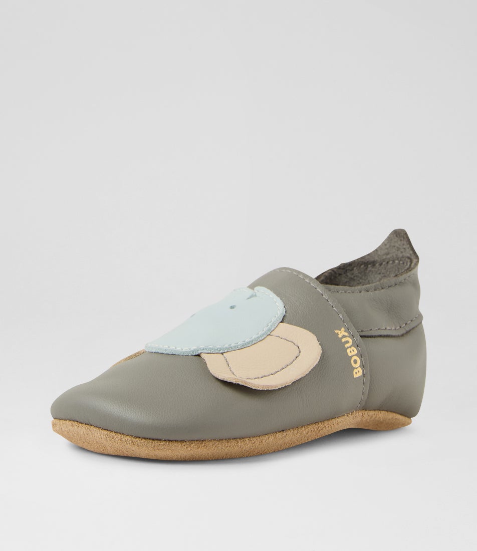Bobux Ss Elephant Infant Grey Leather Flat Shoes